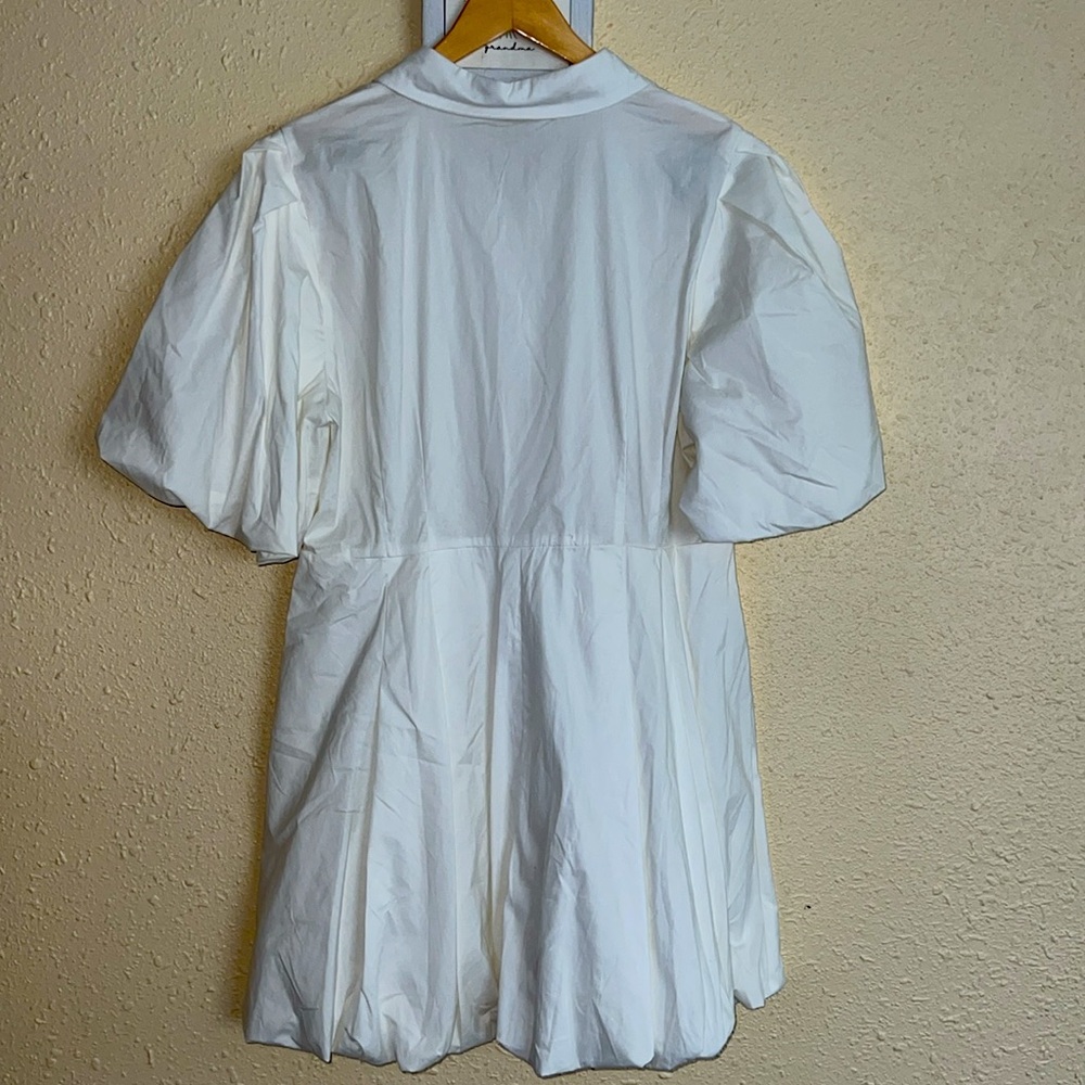 Mine White Casual Button Down Shirt dress 1XL - Picture 3 of 8